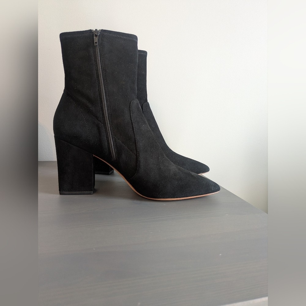 Loeffler Randall Isla Black Suede Ankle Bootie